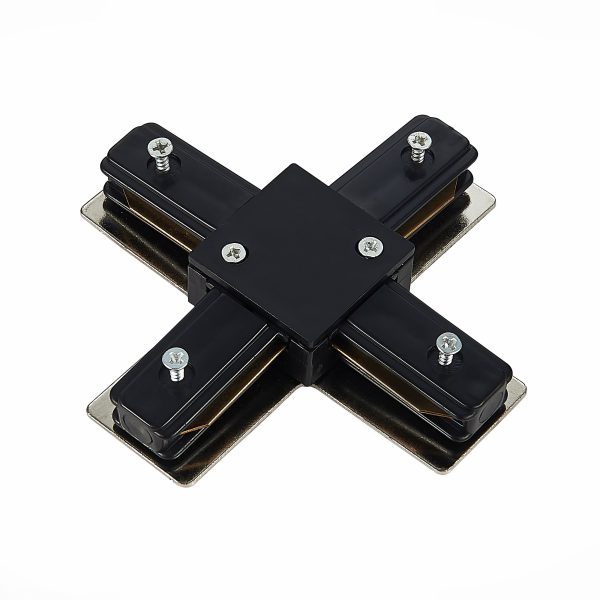 st002.449.00-konnektor-x-obraznyj-st-luce-chernyj-odnofaznaja-trekovaja-sistema-2 ST002.449.00 Коннектор X-образный ST-Luce Черный Однофазная трековая система — изображение 3