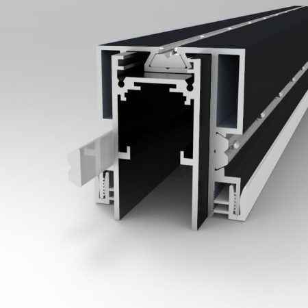 ST003.429.01 Профиль для SKYLINE 48 с демпф. системой в натяжной потолок (ПВХ+ТКАНЬ) ST-Luce Черный SKYLINE 48