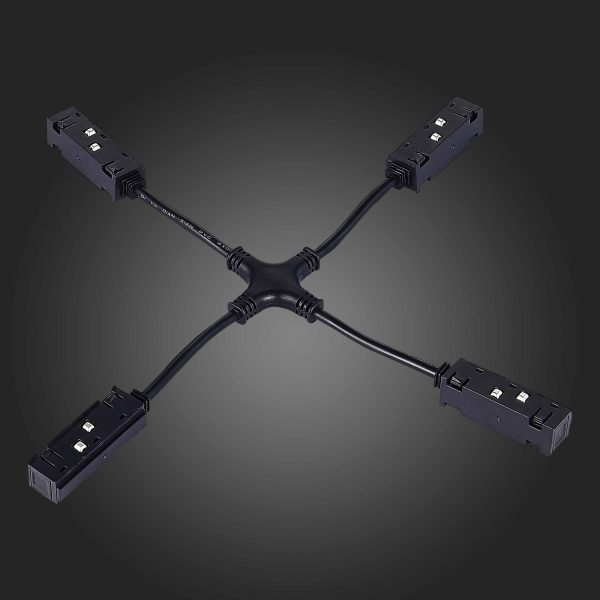 ST006.469.00 Ввод питания X-образный для магнитного шинопровода ST-Luce Черный SKYLINE 48 — изображение 2