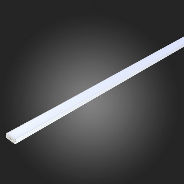 ST017.129.08 Накладной алюминиевый профиль с рассеивателем(к-т: 2 загл.+4 креп.Скобы) ST-Luce Алюмин Светодиодные ленты — изображение 2