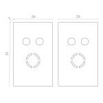 ST068.509.13 Торцевая заглушка SKYFLAT (2 шт) ST-Luce Белый SKYFLAT