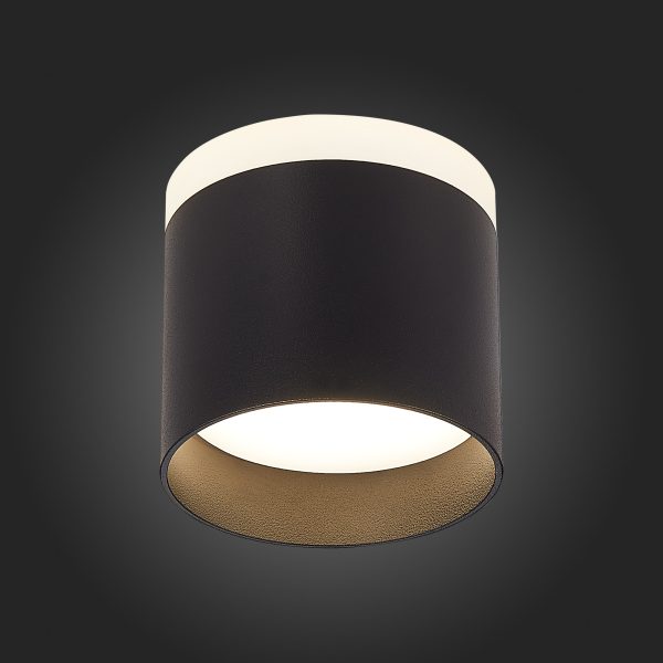 st102.442.09-svetilnik-potolochnyj-chernyj-led-19w-4000k-702lm-ragt80-120-ip20-d79xh75-170-240v-nakladnye-svetilniki-1 ST102.442.09 Светильник потолочный Черный LED 1*9W 4000K 702Lm Ra>80 120° IP20 D79xH75 170-240V Накладные светильники — изображение 2