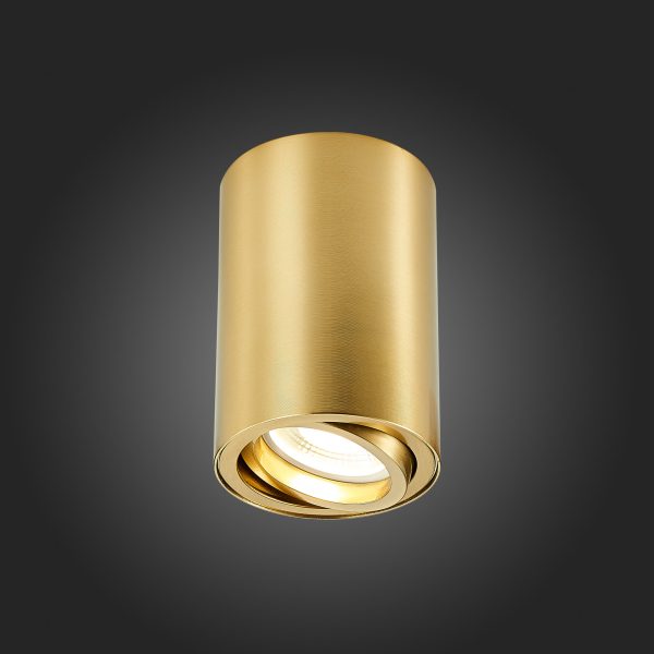 ST108.207.01 Светильник потолочный Золотистый GU10 1*50W  IP20 D70xH100 220V Без ламп Накладные светильники — изображение 2