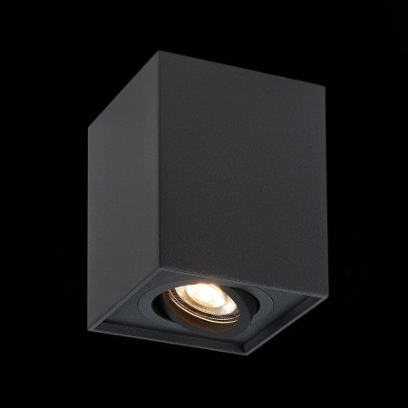 ST109.407.01 Светильник потолочный Черный GU10 1*50W L100xW100xH123 220V Без ламп Накладные светильники