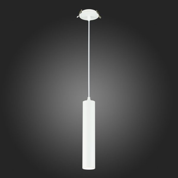 st151.508.01-vstraivaemyj-podvesnoj-svetilnik-belyj-gu10-150w-ip20-d54xh290-220v-bez-lamp-podvesnye-svetilniki-1 ST151.508.01 Встраиваемый подвесной светильник Белый GU10 1*50W  IP20 D54xH290 220V Без ламп Подвесные светильники — изображение 2