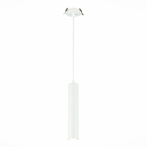 st151.508.01-vstraivaemyj-podvesnoj-svetilnik-belyj-gu10-150w-ip20-d54xh290-220v-bez-lamp-podvesnye-svetilniki-2 ST151.508.01 Встраиваемый подвесной светильник Белый GU10 1*50W  IP20 D54xH290 220V Без ламп Подвесные светильники — изображение 3