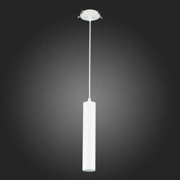 st151.508.01-vstraivaemyj-podvesnoj-svetilnik-belyj-gu10-150w-ip20-d54xh290-220v-bez-lamp-podvesnye-svetilniki-4 ST151.508.01 Встраиваемый подвесной светильник Белый GU10 1*50W  IP20 D54xH290 220V Без ламп Подвесные светильники — изображение 5