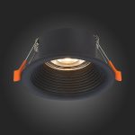 ST202.408.01 Св-к встр. Черный GU10 1*50W  D89xH40 220V Без ламп Встраиваемые светильники — изображение 2