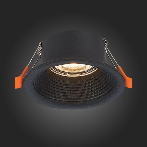 ST202.408.01 Св-к встр. Черный GU10 1*50W  D89xH40 220V Без ламп Встраиваемые светильники — изображение 2