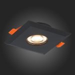 ST204.408.01 Св-к встр. Черный GU10 1*50W  L94xW94xH25 220V Без ламп Встраиваемые светильники — изображение 2