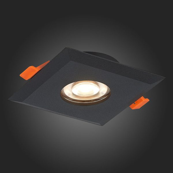 ST204.408.01 Св-к встр. Черный GU10 1*50W  L94xW94xH25 220V Без ламп Встраиваемые светильники — изображение 2