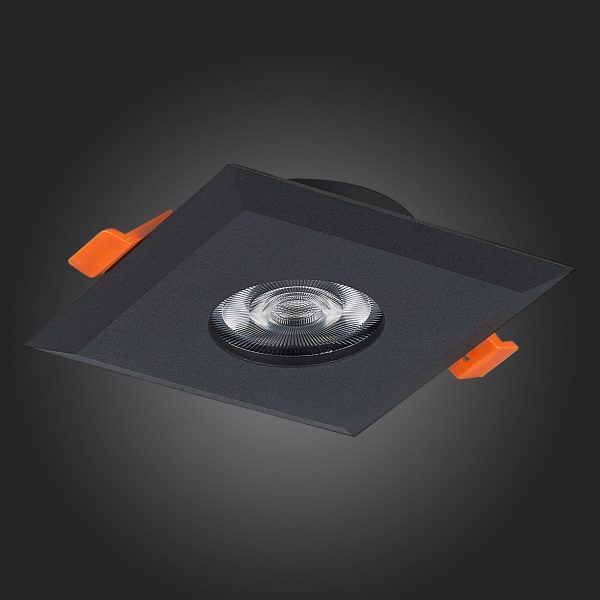 ST204.408.01 Св-к встр. Черный GU10 1*50W  L94xW94xH25 220V Без ламп Встраиваемые светильники — изображение 5