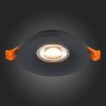 ST205.408.01 Св-к встр. Черный GU10 1*50W  D95xH27 220V Без ламп Встраиваемые светильники — изображение 2