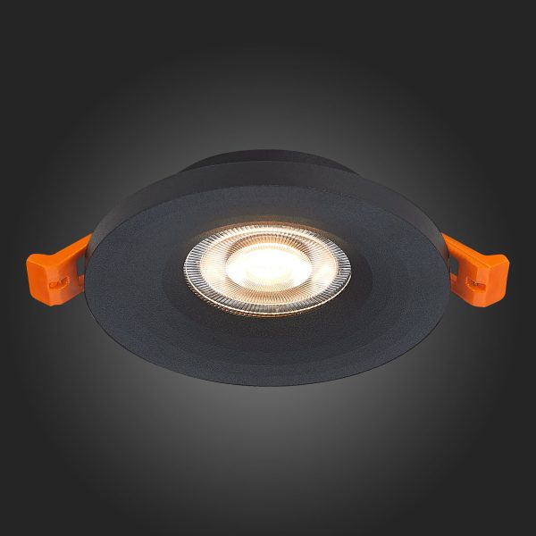 ST205.408.01 Св-к встр. Черный GU10 1*50W  D95xH27 220V Без ламп Встраиваемые светильники — изображение 2