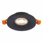 ST205.408.01 Св-к встр. Черный GU10 1*50W  D95xH27 220V Без ламп Встраиваемые светильники — изображение 3