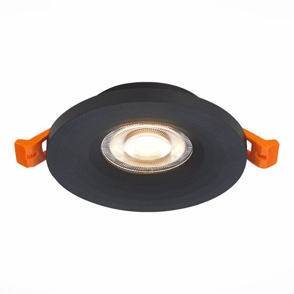 ST205.408.01 Св-к встр. Черный GU10 1*50W  D95xH27 220V Без ламп Встраиваемые светильники — изображение 3