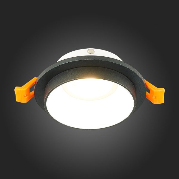 ST206.428.01 Св-к встр. Черный GU10 1*50W  IP20 D92xH38 220V Без ламп Встраиваемые светильники — изображение 2