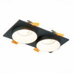 ST206.428.02 Св-к встр. Черный GU10 2*50W  IP20 L175xW92xH38 220V Без ламп Встраиваемые светильники — изображение 3