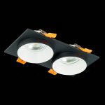 ST206.428.02 Св-к встр. Черный GU10 2*50W  IP20 L175xW92xH38 220V Без ламп Встраиваемые светильники — изображение 4