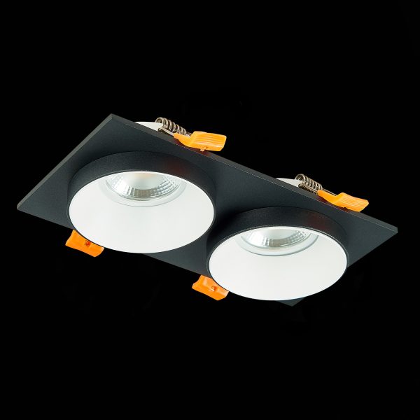 ST206.428.02 Св-к встр. Черный GU10 2*50W  IP20 L175xW92xH38 220V Без ламп Встраиваемые светильники — изображение 4