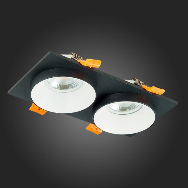 ST206.428.02 Св-к встр. Черный GU10 2*50W  IP20 L175xW92xH38 220V Без ламп Встраиваемые светильники — изображение 5