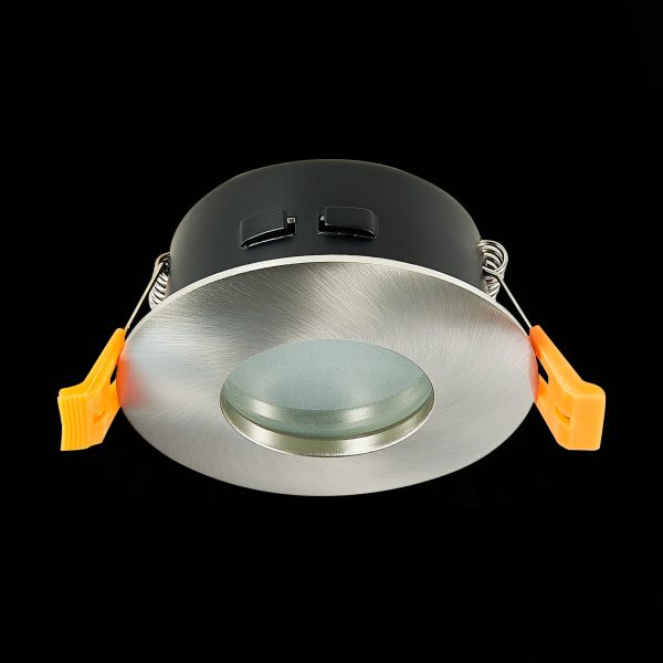 ST213.118.01 Св-к встр. Никель GU10 1*50W  IP44 D84xH50 220V Без ламп Встраиваемые светильники — изображение 4