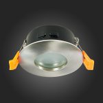 ST213.118.01 Св-к встр. Никель GU10 1*50W  IP44 D84xH50 220V Без ламп Встраиваемые светильники — изображение 5