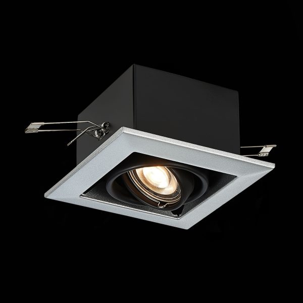ST250.148.01 Св-к встр. Черный GU10 1*50W  L126xW126xH70 220V Без ламп Встраиваемые светильники ST250.148.01 Св-к встр. Черный GU10 1*50W  L126xW126xH70 220V Без ламп Встраиваемые светильники