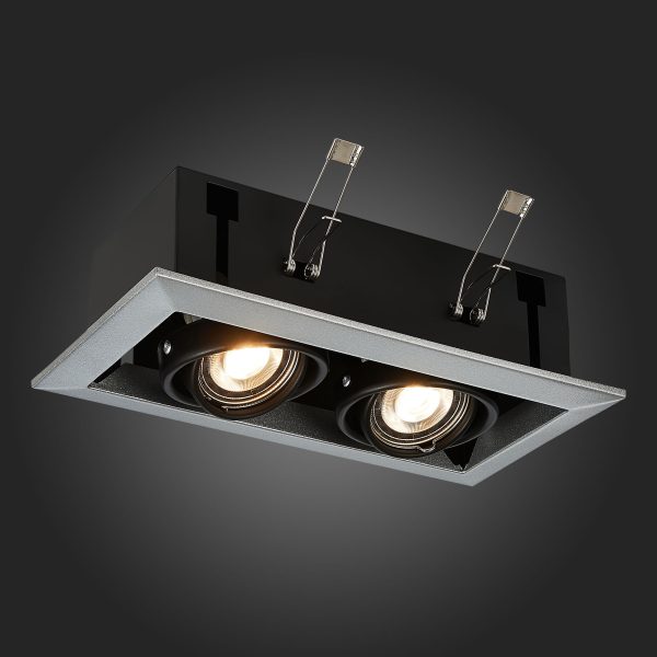 st250.148.02-sv-k-vstr.-chernyj-gu10-250w-l245xw126xh70-220v-bez-lamp-vstraivaemye-svetilniki-1 ST250.148.02 Св-к встр. Черный GU10 2*50W  L245xW126xH70 220V Без ламп Встраиваемые светильники — изображение 2