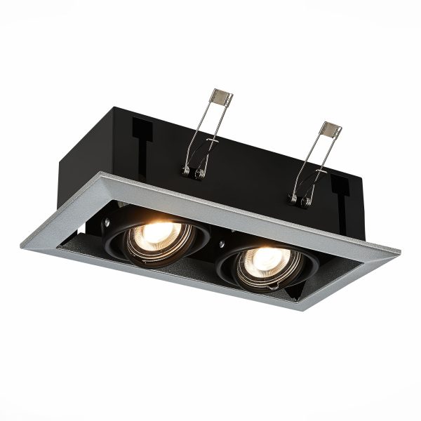 st250.148.02-sv-k-vstr.-chernyj-gu10-250w-l245xw126xh70-220v-bez-lamp-vstraivaemye-svetilniki-2 ST250.148.02 Св-к встр. Черный GU10 2*50W  L245xW126xH70 220V Без ламп Встраиваемые светильники — изображение 3