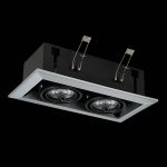 ST250.148.02 Св-к встр. Черный GU10 2*50W  L245xW126xH70 220V Без ламп Встраиваемые светильники — изображение 4