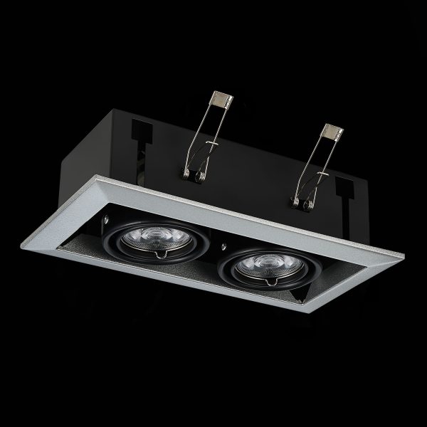 st250.148.02-sv-k-vstr.-chernyj-gu10-250w-l245xw126xh70-220v-bez-lamp-vstraivaemye-svetilniki-3 ST250.148.02 Св-к встр. Черный GU10 2*50W  L245xW126xH70 220V Без ламп Встраиваемые светильники — изображение 4