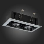 ST250.148.02 Св-к встр. Черный GU10 2*50W  L245xW126xH70 220V Без ламп Встраиваемые светильники — изображение 5