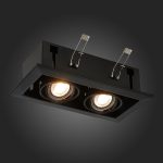 ST250.448.02 Св-к встр. Черный GU10 2*50W  L245xW126xH70 220V Без ламп Встраиваемые светильники — изображение 2