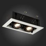 ST250.548.02 Св-к встр. Черный GU10 2*50W  L245xW126xH70 220V Без ламп Встраиваемые светильники — изображение 2