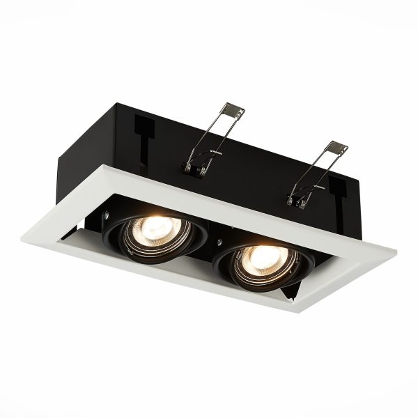 st250.548.02-sv-k-vstr.-chernyj-gu10-250w-l245xw126xh70-220v-bez-lamp-vstraivaemye-svetilniki-2 ST250.548.02 Св-к встр. Черный GU10 2*50W  L245xW126xH70 220V Без ламп Встраиваемые светильники — изображение 3