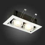 Белый GU10 2*50W  IP20 L245xW126xH70 220V Без ламп Встраиваемые светильники