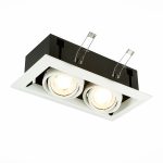 ST250.558.02 Св-к встр. Черный, Белый GU10 2*50W  IP20 L245xW126xH70 220V Без ламп Встраиваемые светильники — изображение 3