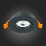 ST251.418.01 Св-к встр. Черный GU10 1*50W  IP20 L90xW90xH27 220V Без ламп Встраиваемые светильники — изображение 5