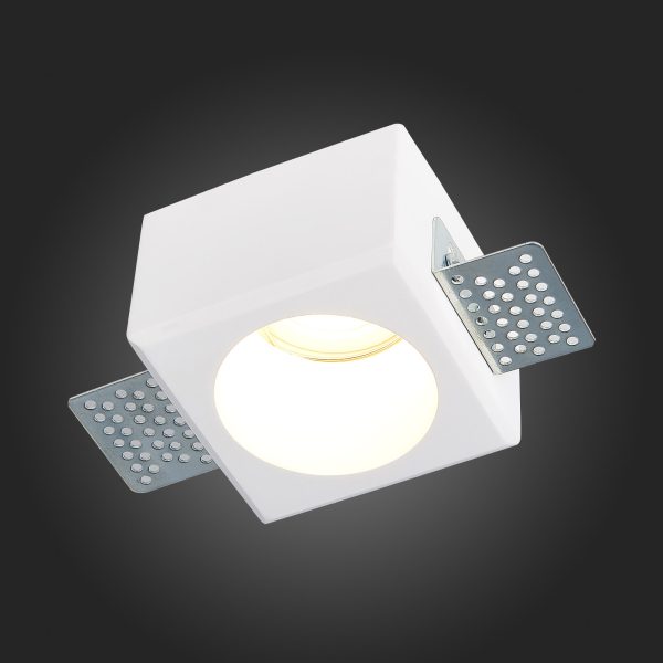 st252.508.01-sv-k-vstr.-iz-gipsa-belyj-gu10-150w-ip20-l80xw80xh52-180-240v-bez-lamp-vstraivaemye-svetilniki-1 ST252.508.01 Св-к встр. из гипса Белый GU10 1*50W  IP20 L80xW80xH52 180-240V Без ламп Встраиваемые светильники — изображение 2