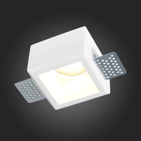 ST252.518.01 Св-к встр. из гипса Белый GU10 1*50W  IP20 L80xW80xH52 180-240V Без ламп Встраиваемые светильники — изображение 2