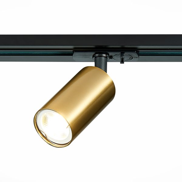ST300.206.01 Св-к трек. Золотистый GU10 1*50W  IP20 L100xW54xH142 220V Без ламп Однофазная трековая система — изображение 3
