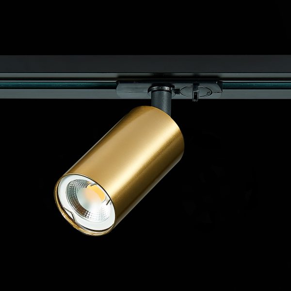 ST300.206.01 Св-к трек. Золотистый GU10 1*50W  IP20 L100xW54xH142 220V Без ламп Однофазная трековая система — изображение 4
