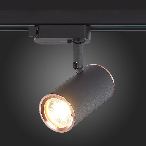 ST301.426.01 Св-к трек. Черный GU10 1*50W L104xW54xH111 220V Без ламп Однофазная трековая система — изображение 2