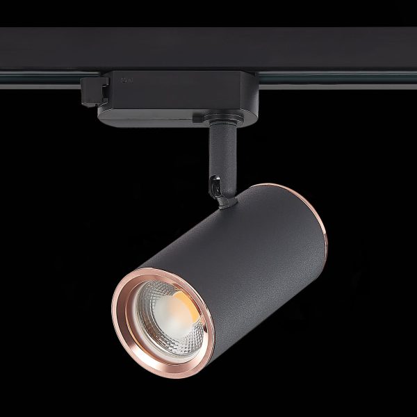 ST301.426.01 Св-к трек. Черный GU10 1*50W L104xW54xH111 220V Без ламп Однофазная трековая система — изображение 4
