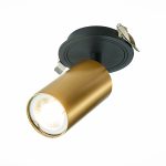 ST303.208.01 Св-к встр. Золотистый GU10 1*50W IP20 D90xH175 220V Без ламп Встраиваемые светильники — изображение 3