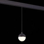 ST358.443.07 Магнитный трековый светильник подвесной Черный LED 1*7W 4000K 520Lm Ra>80 120° IP20 D90 SKYLINE 48