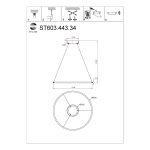 ST603.443.34 Светильник подвесной ST-Luce Черный/Белый LED 1*34W 4000K Подвесные светильники — изображение 5