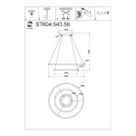 ST604.543.56 Светильник подвесной ST-Luce Белый/Белый LED 1*56W 4000K Подвесные светильники — изображение 5