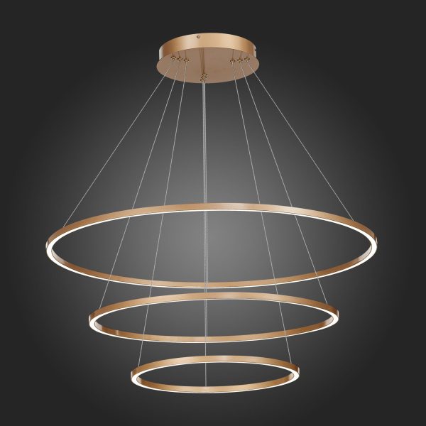 ST605.243.114 Светильник подвесной ST-Luce Золотистый/Белый LED 1*114W 4000K Подвесные светильники — изображение 2